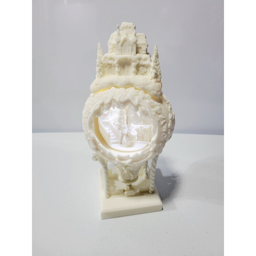 Vintage Mark Klaus Christmas Diorama Musical Ornament Believe Porcelain  #347